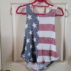 Racerback Tank USA America Stars Stripes July 4